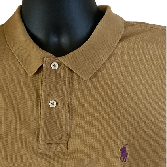 POLO Ralph Lauren Big & Tall Pique Polo Dark Tan with Pony Logo Normcore Si… - Picture 5 of 13